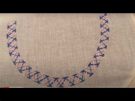 Chevron Stitch Hand Embroidery Youtube