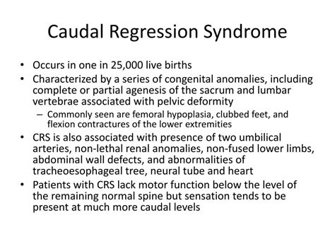 PPT - Caudal Regression Syndrome PowerPoint Presentation, free download ...