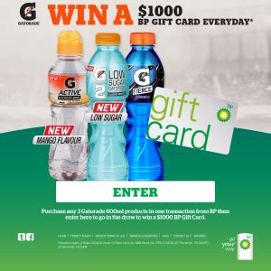 Win a $1000 BP Gift Card - Gatorade