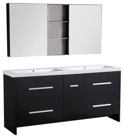 Perfecta 72 Double Sink Vanity Set Espresso Transitional Bathroom