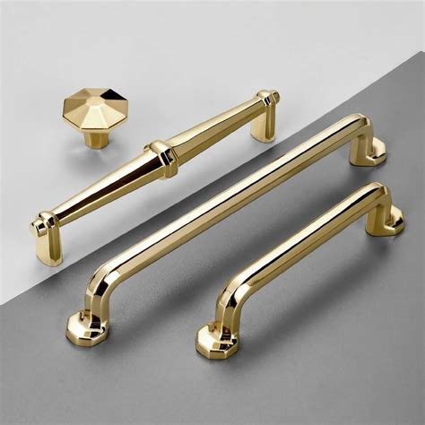 Light Luxury Polished Gold Cabinet Pulls and Knobs – KAHO Hardware