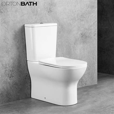 Two Piece Europe Spain Ghana Africa Back To Wall Rimless Wc Toilet