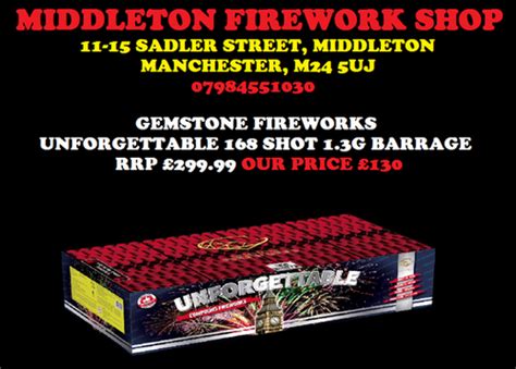 UNFORGETTABLE 168 SHOT FIREWORK COMPOUND BY GEMSTONE FIREWORKS