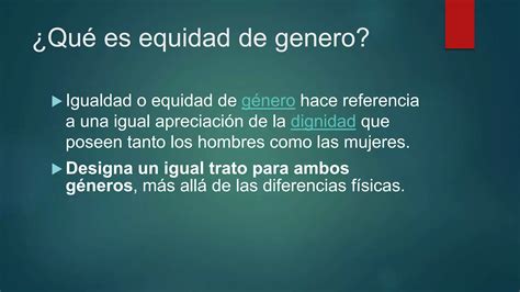 Equidad De Genero Ppt