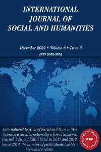 International Journal Of Social And Humanities Sciences Submission