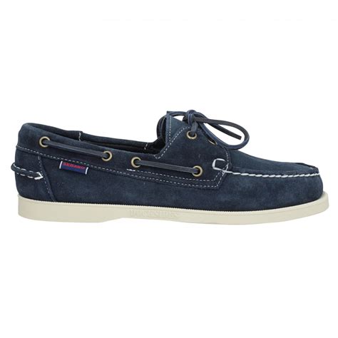 Sebago Docksides Portland Suede Homme Navy Homme Fanny Chaussures