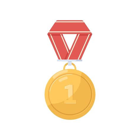 Premium Vector Gold Medal For First Place Winners Award With Number