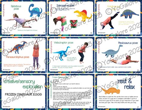 Dinosaur Yoga Lesson Plan Dinosaur Theme Yoga And Movement Pose Cards Etsy