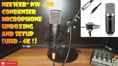 Neewer NW 700 Condenser Microphone UNBOXING And Setup UHD 4K