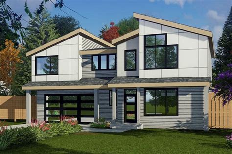 Plan J Story Modern Home Plan Just Over Square Feet