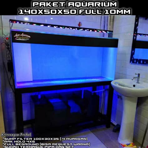 Jual PAKET AQUARIUM 150X50X50 RAK HOLO SUMP FILTER Shopee Indonesia