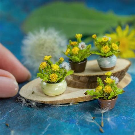 TUTORIAL Miniature Dandelion With Cold Porcelain Air Dry Clay