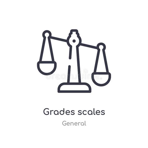 Icono Del Esquema De Las Escalas De Los Grados L Nea Aislada Ejemplo