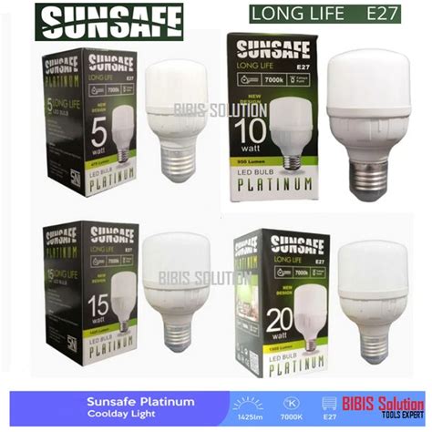 Jual Lampu Led Bohlam Led Sunsafe Platinum Super Terang W W W Dan