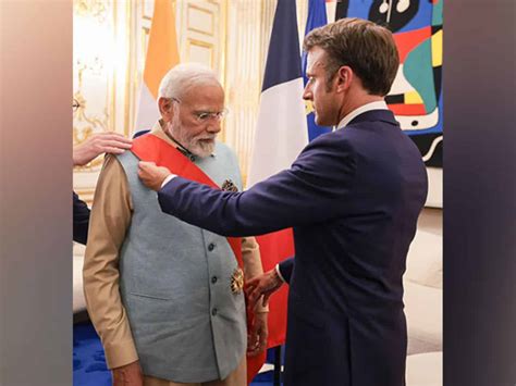 Pm Modi Conferred With France S Highest Award Grand Cross Of The