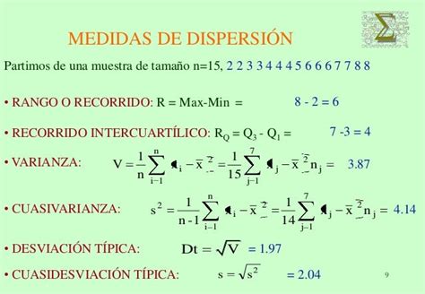 3 Medidas De Tendencia Central Y De Dispersion