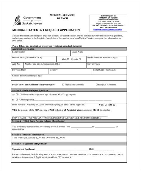 Free 32 Medical Application Forms In Pdf