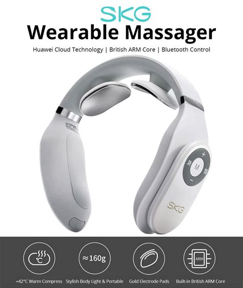 Skg Smart Neck Massager With Heating Function Wireless 3d Travel Neck