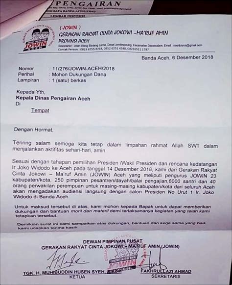 Contoh Surat Edaran Permohonan Dana Hut Ri Surat Permohonan Desain