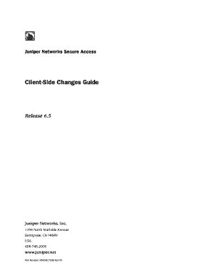 Fillable Online Juniper Client Side Changes Guide Juniper Fax Email