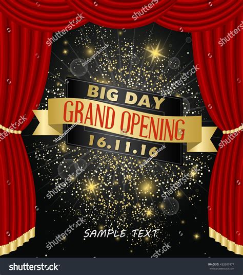 Grand Opening Celebration Banner Design Vector Stock Vector Royalty