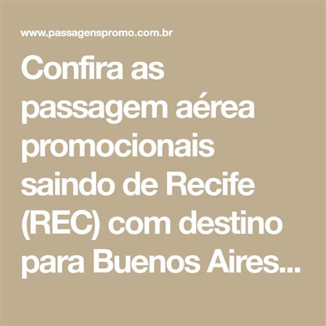 Confira as passagem aérea promocionais saindo de Recife REC