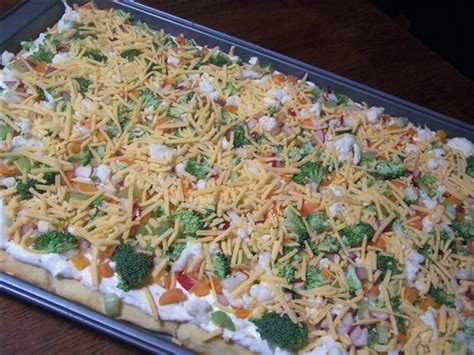 Veggie Pizza With Hidden Valley Ranch Packet Recipes Serv