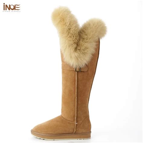 Sheepskin Leather Snow Boots Real Sheepskin Snow Boots Sheepskin