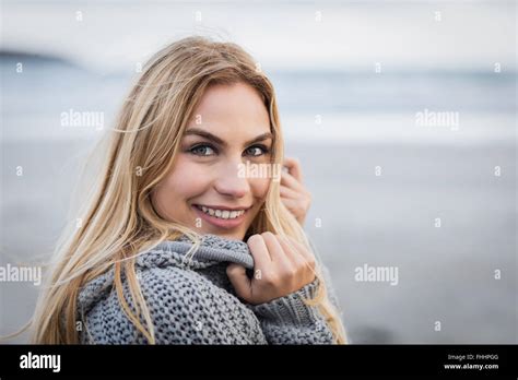 Beautiful Blonde Woman Relaxing Stock Photo Alamy