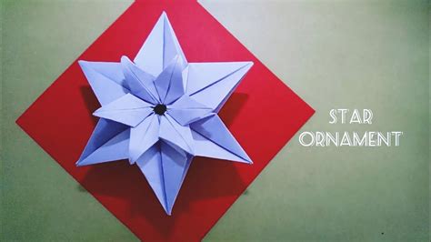 Origami 6 Point Star Ornament For Christmas 折纸星吊饰 Youtube