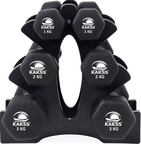 Buy Kakss Cast Iron Neoprene Coated Dumbbell With Stand Proudly Made In