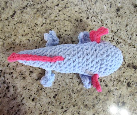 Hand Crocheted Axolotl Plushie Minecraft Cyan Etsy