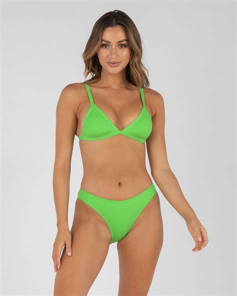 Shop Topanga Elle Classic Bikini Bottom In Acid Green Fast Shipping