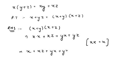 VIDEO Solution Prove The Following Using Boolean Algebra Xy Z Z