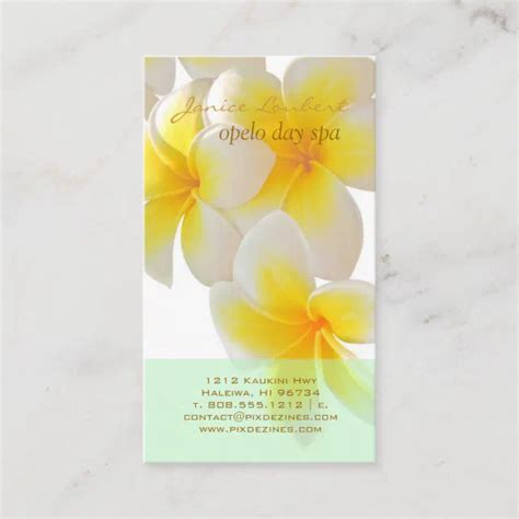 PixDezines Hawaii Plumeria DIY Fonts Color Business Card Zazzle