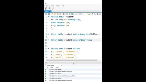 How To Remove Primary Key From Table In Sql Youtube