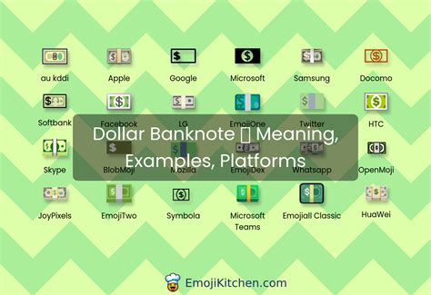 Dollar Banknote Emoji Meaning Info Stats Emojikitchen