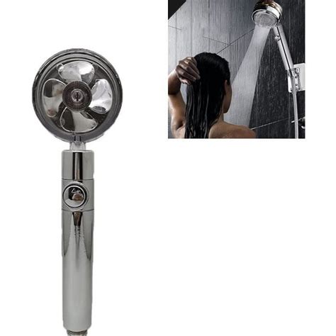 Pommeau de douche à main à hélice haute pression Argent Cdiscount