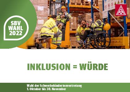 Sbv Wahl Inklusiv Solidarisch Gemeinsam Stark Ig Metall