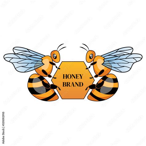 Vector Logo For A Honey Shop Bee Logo Vector Design Illustration With