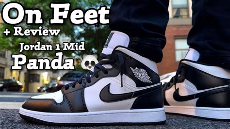 Jordan Mid Panda On Feet Review Comparison Youtube