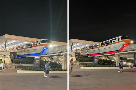 Video Walt Disney World Monorails Celebrate Th Of July With Red