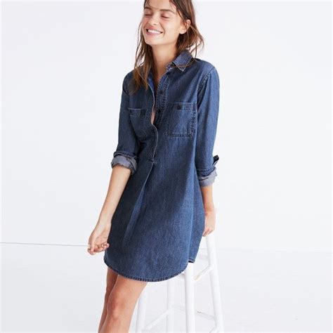 Denim Popover Shirtdress From Madewell Your Favorite Denim Popover In