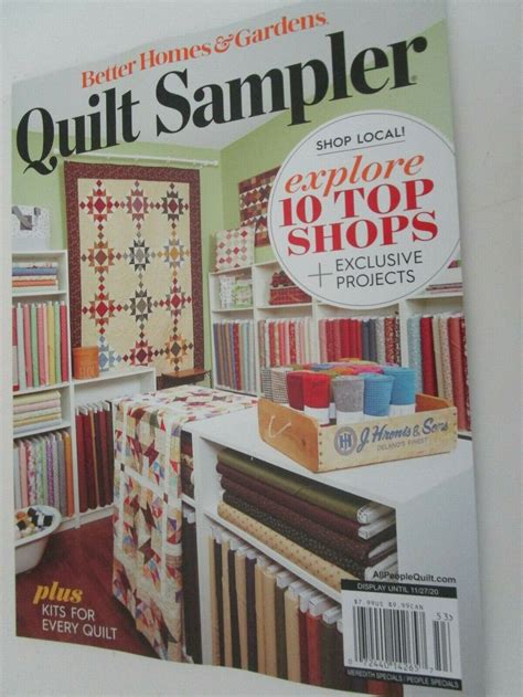 Better Homes Gardens Quilt Sampler Magazine Fall Winter 2020 Issue