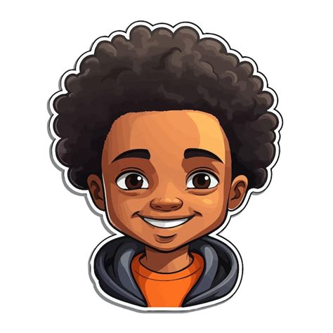 Premium Vector Cartoon Black Boy