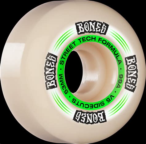 Bones Wheels Stf Skateboard Wheels Regulators 53mm V5 Sidecut 99a 4pk