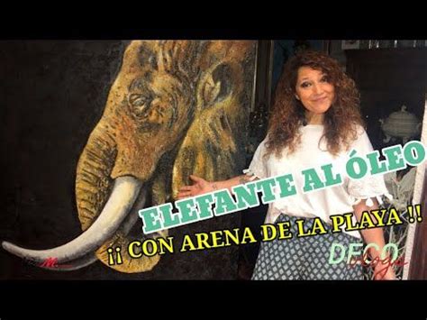 como pintar un ELEFANTE al ÓLEO con textura de ARENA DE LA PLAYA