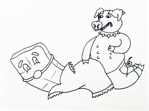 Bacon Drawing Coloring Pages