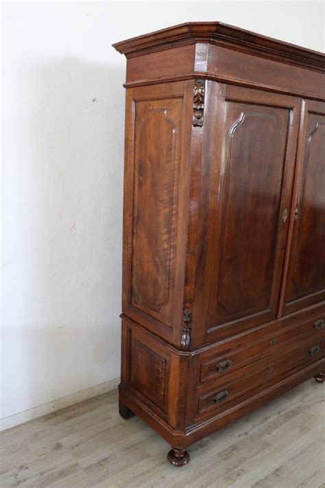 Proantic Antique Walnut Wardrobe 19th Century