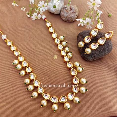 Pearl Drop Shape Kundan Set For Wedding Feedlinks Net